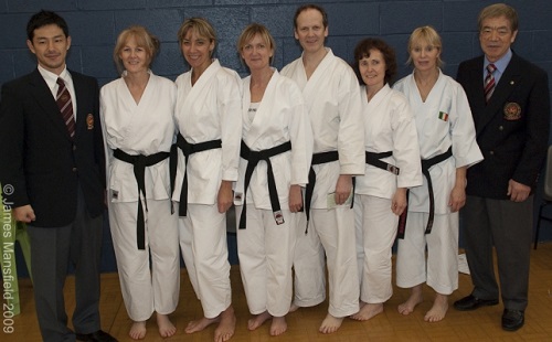 Daizo Kanazawa sensei, Martina Keane, Helena Murphy, Deirdre Lonergan, Jonathan Dodd, Karen O'Dea, Jacqui O'Shea, Kancho Hirokazu Kanazawa